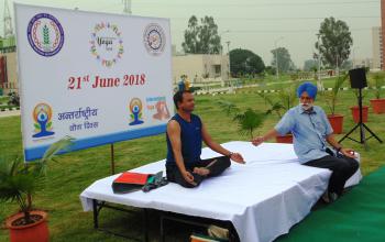 Celebration of 4th International Day of Yoga at NABI-CIAB Mohali  on 21 June 2018